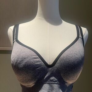 Bally Black and Gray Padded Sports Bra